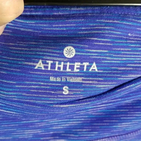 {Athleta} Purple Spacedye Print Activewear  Leggings - Picture 10 of 12